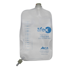 INDARSA400E-EA - Arcus Medical - Afex Collection Bag, Direct Connect, 1000ml, Extra Capacity, Non-Vented, 1/EA