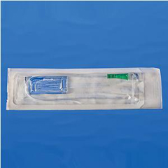 Cure Medical Male 14 French U-Shape Catheter Plus Lubricant Packet, 16