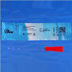 Cure Medical Pre-Lubricated 16 Fr Catheter, Sterile, Female, 6