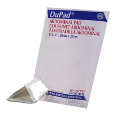 Integra LifeSciences Dupad Sterile Abdominal Pads, Sealed End, 8