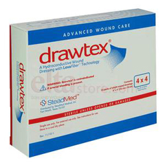 Steadmed Medical Drawtex Hydroconductive Dressing with Levafiber, 4