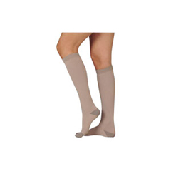 Juzo Silver Soft Knee-High with Silicone Border, 30-40 mmHg, Full Foot, Short, Beige, Size 4, 1/EA
