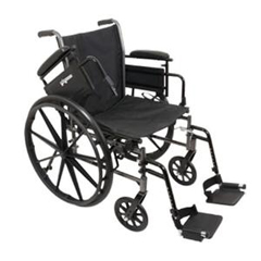 PMI K3-Lite Wheelchair with Removable Desk-Length Arms and Swing-Away Footrests, 18
