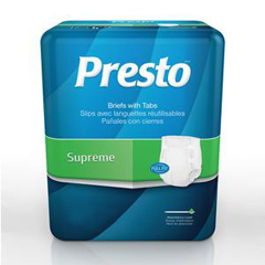 Drylock Presto Supreme Full Fit Briefs, Large, Blue, 45