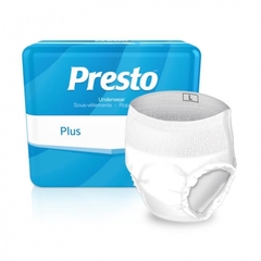 Drylock Presto Plus Incontinence Underwear, Adult, Pull-Ups, Classic Plus, Medium, 32'' to 44'', White, 80/CS