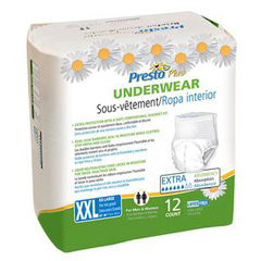 INDPRTAUB23060-CS - Drylock - Presto Plus Protective Underwear XX-Large 68 - 80 Maximum Absorbency, 12/PK