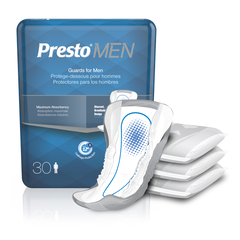 Drylock Presto Guards Maximum Absorbency Incontinence Pad for Men, 12
