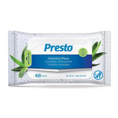 Drylock Presto&reg; Disposable Adult Washcloth, 8