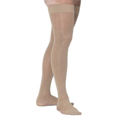 Sigvaris Cotton Thigh-High with Grip-Top, 30-40, Large, Short, Closed Toe, Crispa, 1/EA