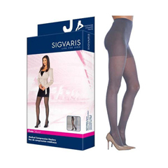 Sigvaris EverSheer Pantyhose, 15-20, Large, Short, Closed, Nightshade, 1/EA