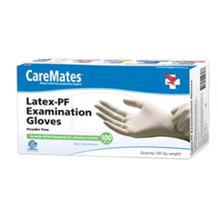 Shepard Medical CareMates Latex Powder-Free Disposable Examination Gloves, X-Large, 100/PK