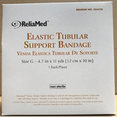 Cardinal Health ReliaMed Tubular Elastic Stretch Bandage, Size G, 4-1/2