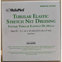 Cardinal Health ReliaMed Tubular Elastic Stretch Net Precut Dressing, Size D, 3.1
