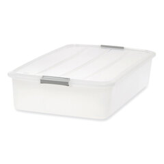 Iris USA 50 Qt. Latch Lid Underbed Storage Box, 17.75