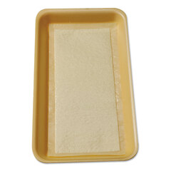 International Tray Pads and Packaging Meat Tray Pads, 6w x 4 1/2d, White/Yellow