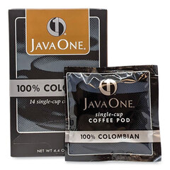 Java Trading Co. Coffee Pods, Colombian Supremo, Single Cup, 14/Box
