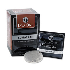 Java Trading Co. Coffee Pods, Sumatra Mandheling, Single Cup, 14/Box