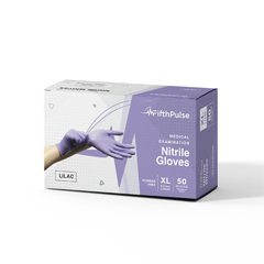 FifthPulse Nitrile Exam Latex Free & Powder Free Gloves, Lilac, 50/BX, XL