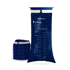 FifthPulse Emesis Bags, Disposable Medical Grade, Leak Resistant, Portable and Individually Wrapped, 1000ml, Navy Blue, 10/PK