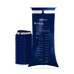 FifthPulse Emesis Bags, Disposable Medical Grade, Leak Resistant, Portable and Individually Wrapped, 1000ml, Navy Blue, 20/PK