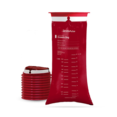 FifthPulse Emesis Bags, Disposable Medical Grade, Leak Resistant, Portable and Individually Wrapped, 1000ml, Burgundy, 10/PK