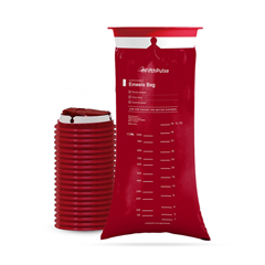 FifthPulse Emesis Bags, Disposable Medical Grade, Leak Resistant, Portable and Individually Wrapped, 1000ml, Burgundy, 20/PK