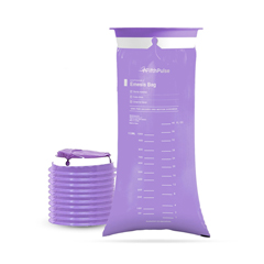 FifthPulse Emesis Bags, Disposable Medical Grade, Leak Resistant, Portable and Individually Wrapped, 1000ml, Lavender, 10/PK