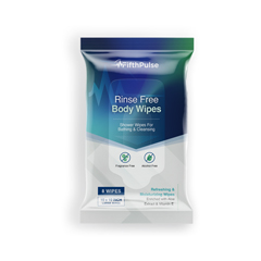 FifthPulse No Rinse Adult Bathing Wipes, Disposable, Large, 8 Wipes/Pack
