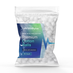 FifthPulse Soft Premium 100% Pure Cotton Balls, Multi-Purpose Use, 150/Pack
