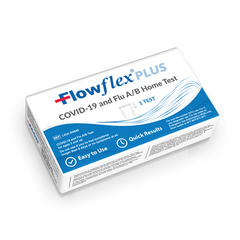 FlowFlex Plus COVID-19 and Flu A/B Home Test (1 Test) - Flu A&B 3-in-1 Antigen Rapid Test, Results in 15 Minutes, FDA Authorized