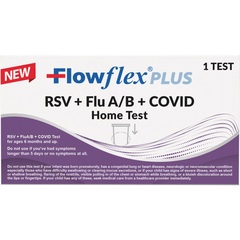 Flowflex Plus 4 in 1 RSV + Flu A/B + Covid Test, 1 Test/Kit