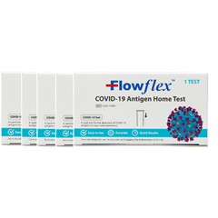JEGTBN203235 - FlowFlex - COVID-19 Antigen Rapid Home Test Kit 5 Boxes (5 Tests)
