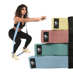 WeCare Fitness Full-Body Workout Resistance Bands, 4 Levels of Resistance, 4/Pack, Mesh Carrying Bag Included