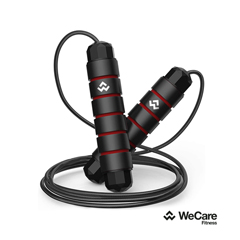 WeCare Jump Rope 420g with Ball Bearings For Workouts, Black