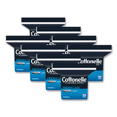 Kimberly Clark Professional Fresh Care Flushable Cleansing Cloths, 5 x 7.25, White, 168/Pack, 8 Packs/Carton
