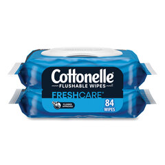 Kimberly Clark Professional Fresh Care Flushable Cleansing Cloths, 3.73 x 5.5, White, 84/Pack, 8 Packs/Carton
