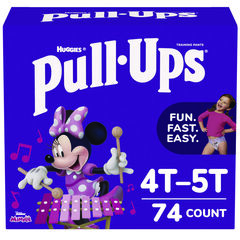 Kimberly Clark Professional Pull Ups Learning Designs Potty Training Pants for Girls, Size 6, 4T-5T, 38 lbs to 50 lbs, 74/Carton