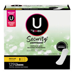 Kimberly Clark Professional U by Kotex Security Lightdays Liners, Unscented, 129/Pack