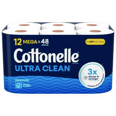 Kimberly Clark Professional Ultra CleanCare Toilet Paper, Strong Bath Tissue, Septic Safe, 1-Ply, White, 284 Sheets/Roll, 12 Rolls/Pack, 4 Packs/Carton