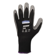 Kimberly Clark Professional G40 Latex Coated Gloves, 270 mm Length, 11 X-Large, Poly/Cotton, Gray/Black, 12 Pairs/Pack