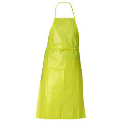 Kimberly Clark Professional A70 Chemical Spray Protection Aprons, Polyethylene-Coated Fabric, One Size Fits Most, Yellow, 100/Carton