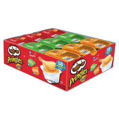 Keebler Pringles&reg; Potato Chips, Variety Pack, 0.74 oz Canister, 18/Box