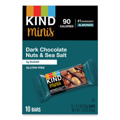 Kind Minis, Dark Chocolate Nuts/Sea Salt, 0.7 oz, 10/Pack