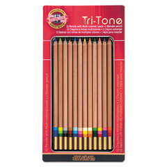KOHFA33TIN12BC - Koh-I-Noor Tri-Tone Color Pencils