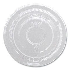 KARAT BY LOLLICUP PET Lids, 12 oz to 24 oz Cold Cups, No Hole Flat Lid, Clear, 1,000/Carton