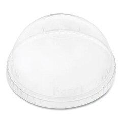 KARAT BY LOLLICUP PET Lids, Fits 12 oz to 24 oz Cold Cups, No Hole Dome Lid,,Clear, 1,000/Carton
