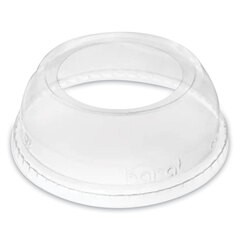 KARAT BY LOLLICUP PET Lids, Wide Opening Dome, Fits 12 oz to 24 oz Cold Cups, Clear, 1,000/Carton