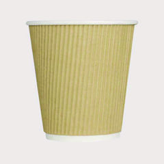 KARAT BY LOLLICUP Ripple Hot Cups, 10 oz, Kraft/White, 500/Carton
