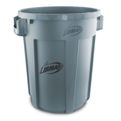 LIB1572 - Libman - 32 Gallon Gray Trash Can - 6 Pack