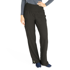 MED5560BLKLT - Medline - Ocean Ave Womens Stretch Fabric Support Waistband Scrub Pants, Black, Large